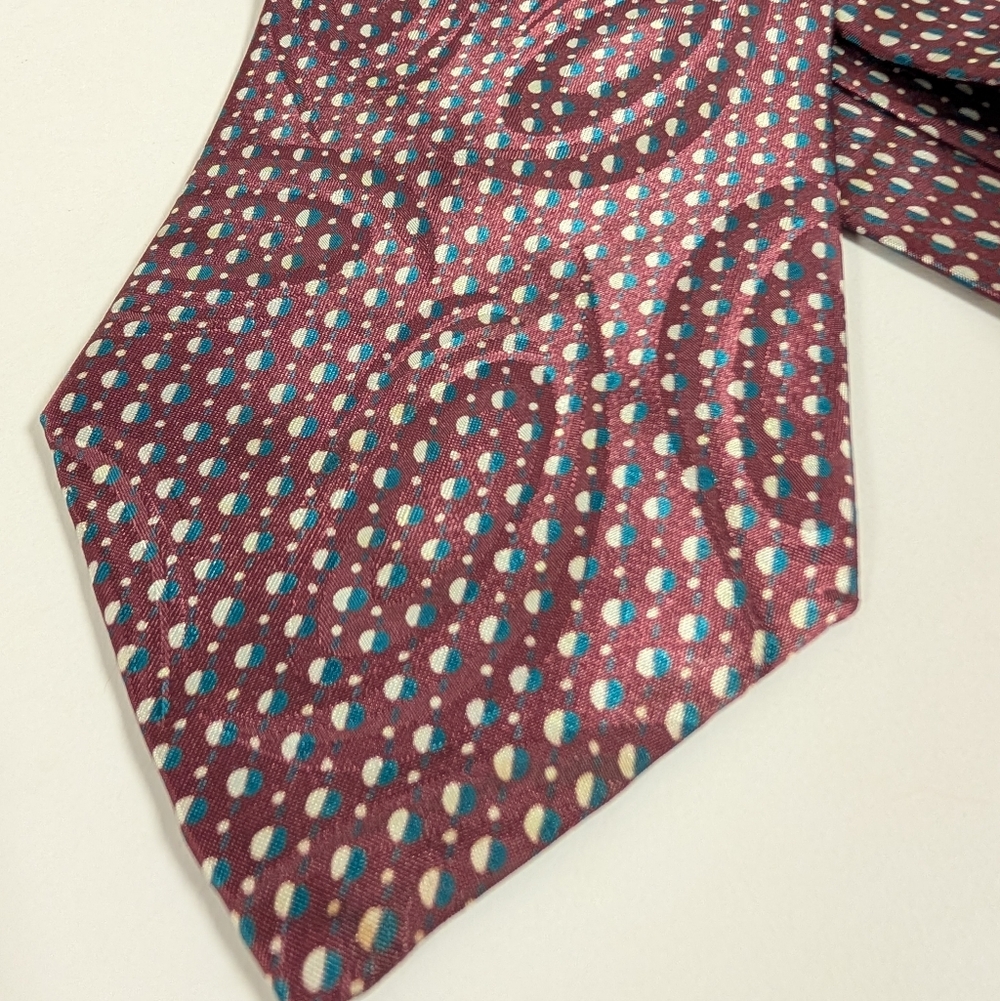 Christian Dior Monsieur Vintage Tie 80s 90s Abstract Swirl Geometric Retro - Picture 7 of 13